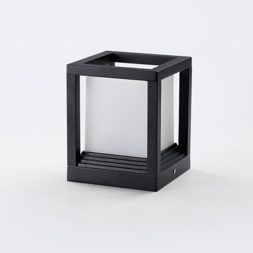 Ray Lampe Solaire Pilier Moderne, Métal, Noir, Allée
