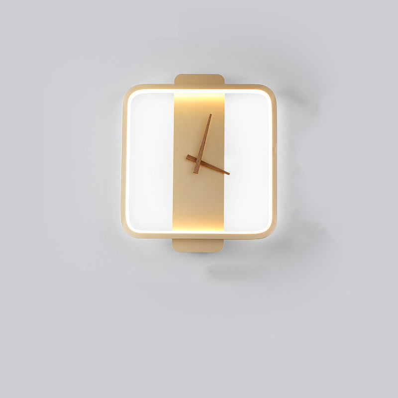 Arisha Applique Murale Ronde/Carrée Moderne, Or/Noir