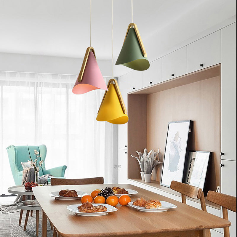 Valentina  Suspension 5 Couleurs, Bois/Métal Vert/Rose Salon