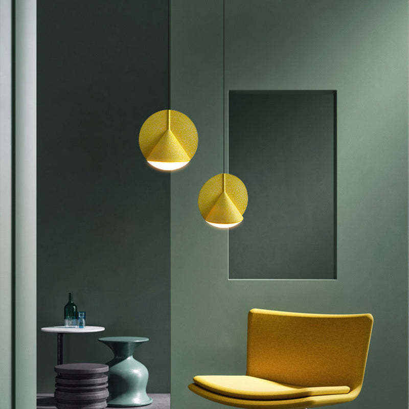 Valentina Suspension Dôme Moderne, Résine, Gris/Bleu/Jaune/Orange, Salon