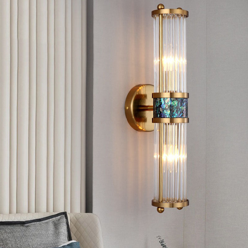 Ray Applique Murale de luxe en cristal de lumière Lampe de chevet à coquille simple pour chambre