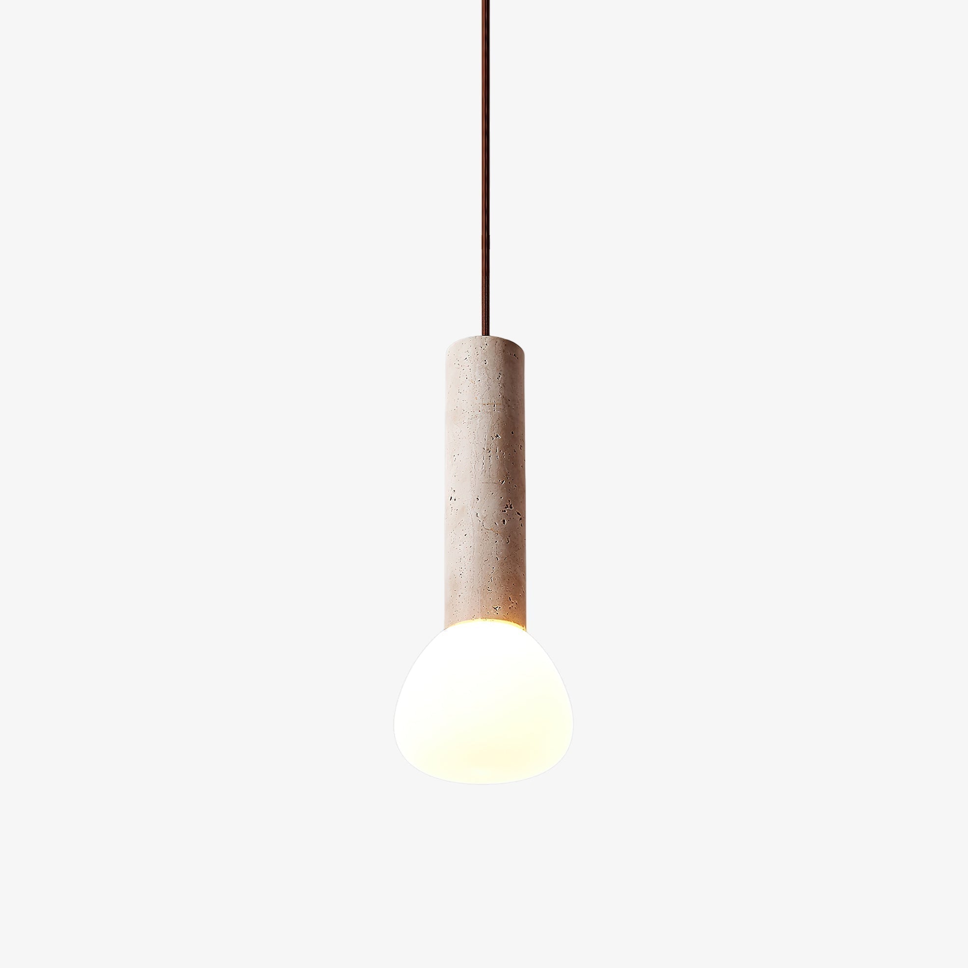 Cicaris Minimalist Travertine Pendant Light - Letslighting