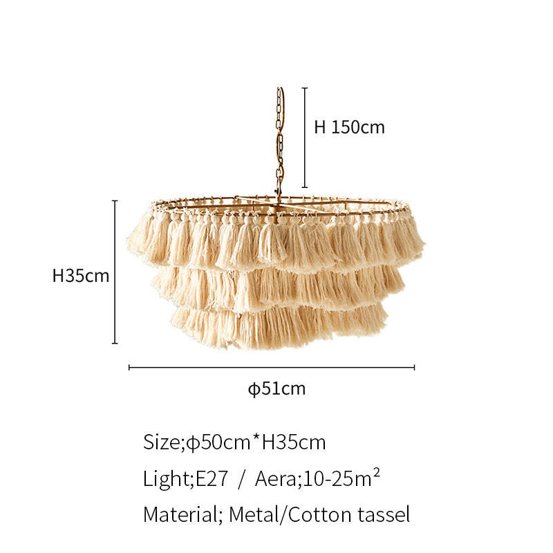 Ritta Suspension Nuage Retro, Metal/Tissu, Rose/Beige/Violet, Salon