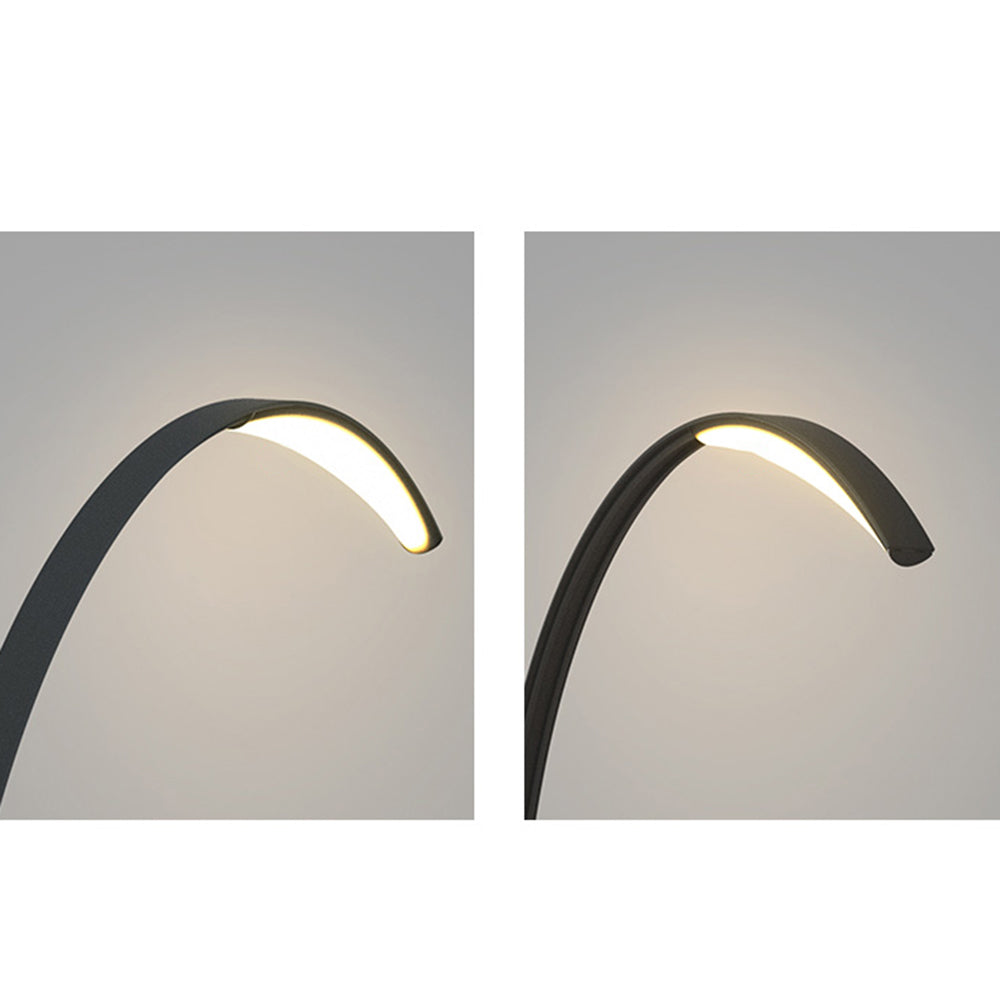 Ray Lampe Extérieure au Sol Arche Simple, Métal/Acrylique, Noir, Jardin