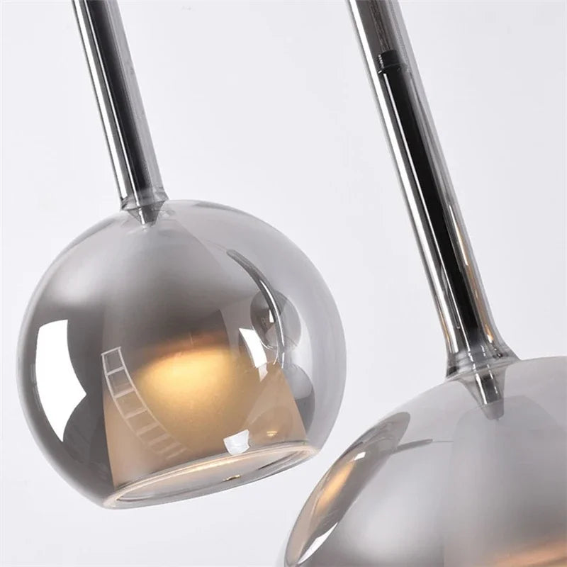 Valentina Moderne Sphère LED Suspension Verre Salle à Manger