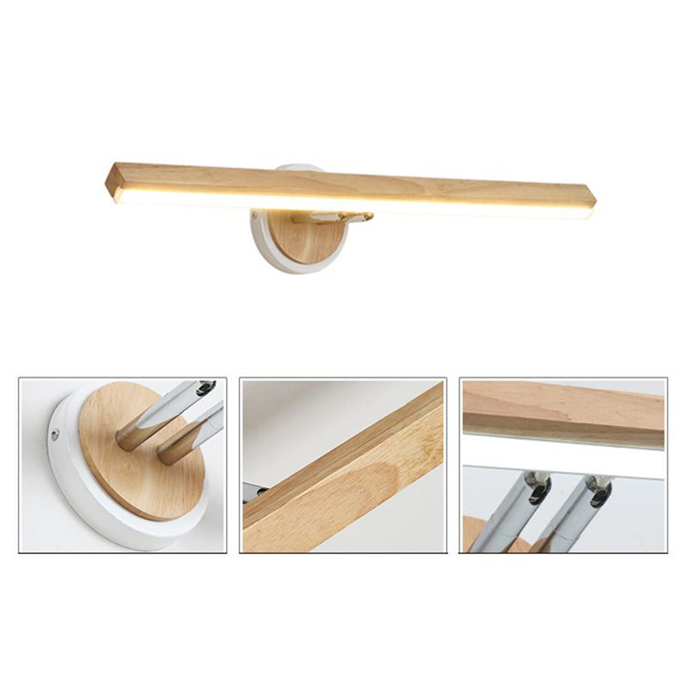 Muto Design LED Applique Murale à Miroir Rectangulaire Moderne Bois Salle de Bain/Chambre