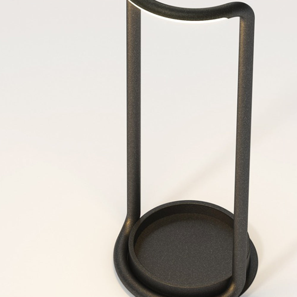 Ray Lampadaire Linéaire Minimaliste, Métal/Acrylique, Noir, Extérieur