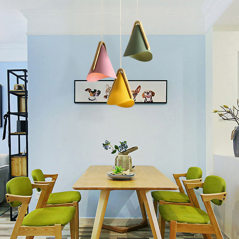 Valentina  Suspension 5 Couleurs, Bois/Métal Vert/Rose Salon