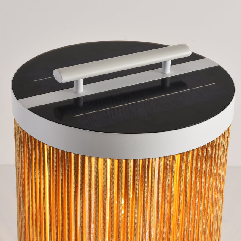 Ritta Lampadaire Cantine Moderne, Métal/Rotin, Bois, Extérieur