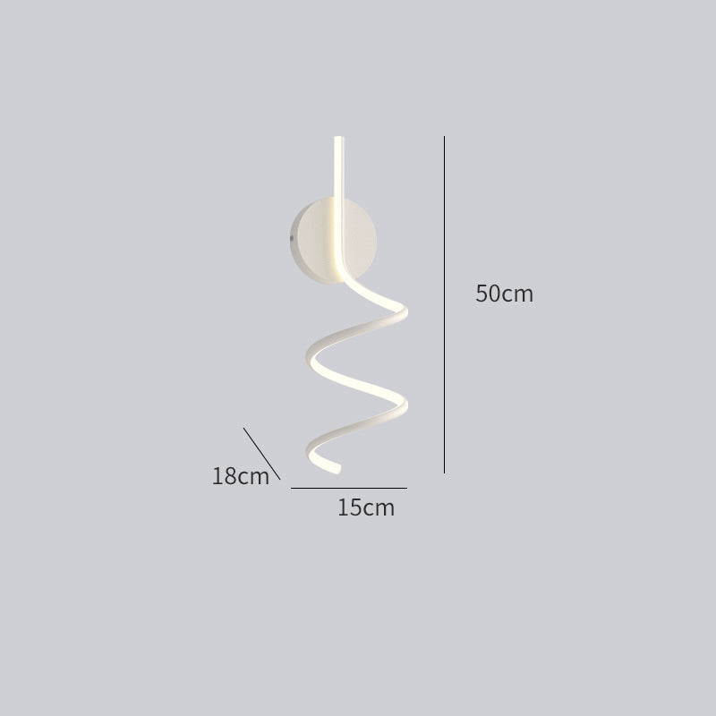 Arisha Applique Murale LED Spirale Moderne Pour Chambre, Couloir, Salon