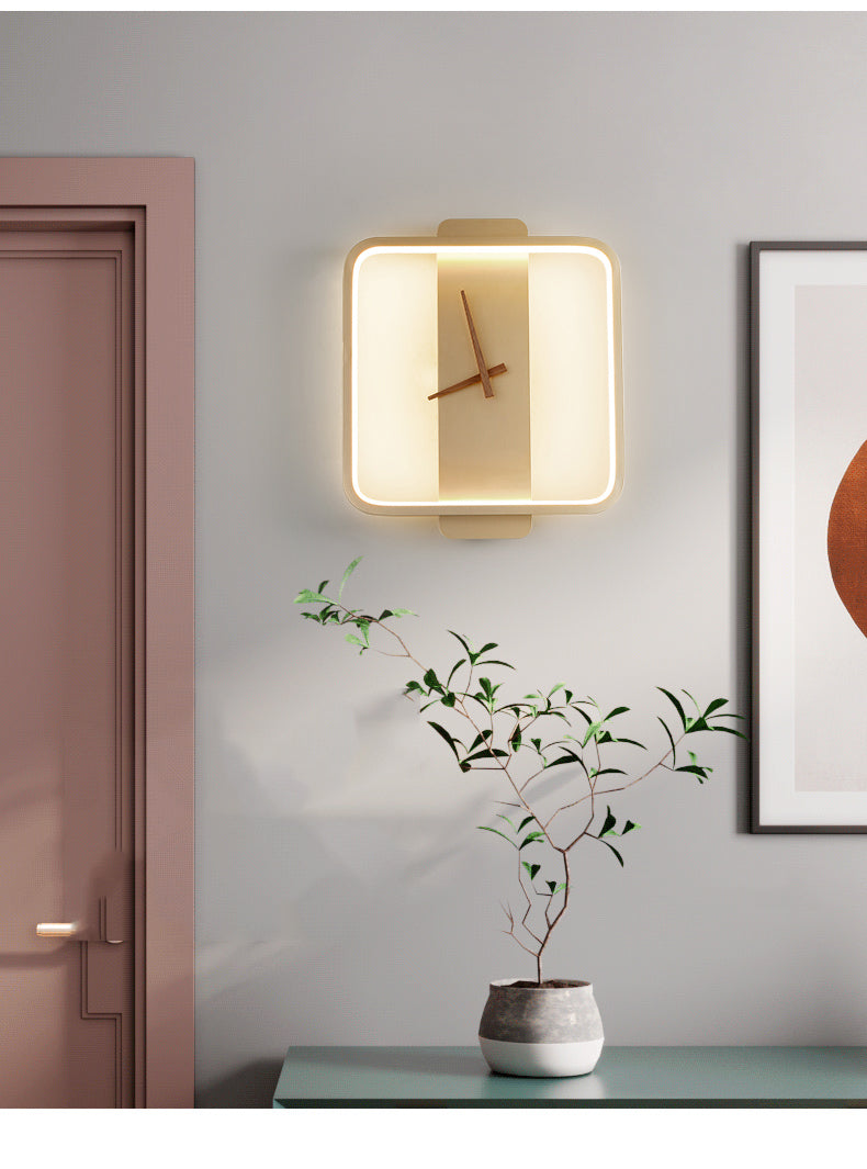 Arisha Applique Murale Ronde/Carrée Moderne, Or/Noir