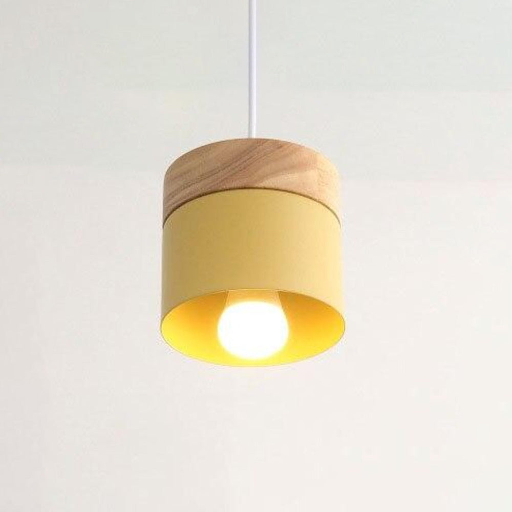 Valentina Suspension LED Macaron Nordique Métal/Bois Chambre