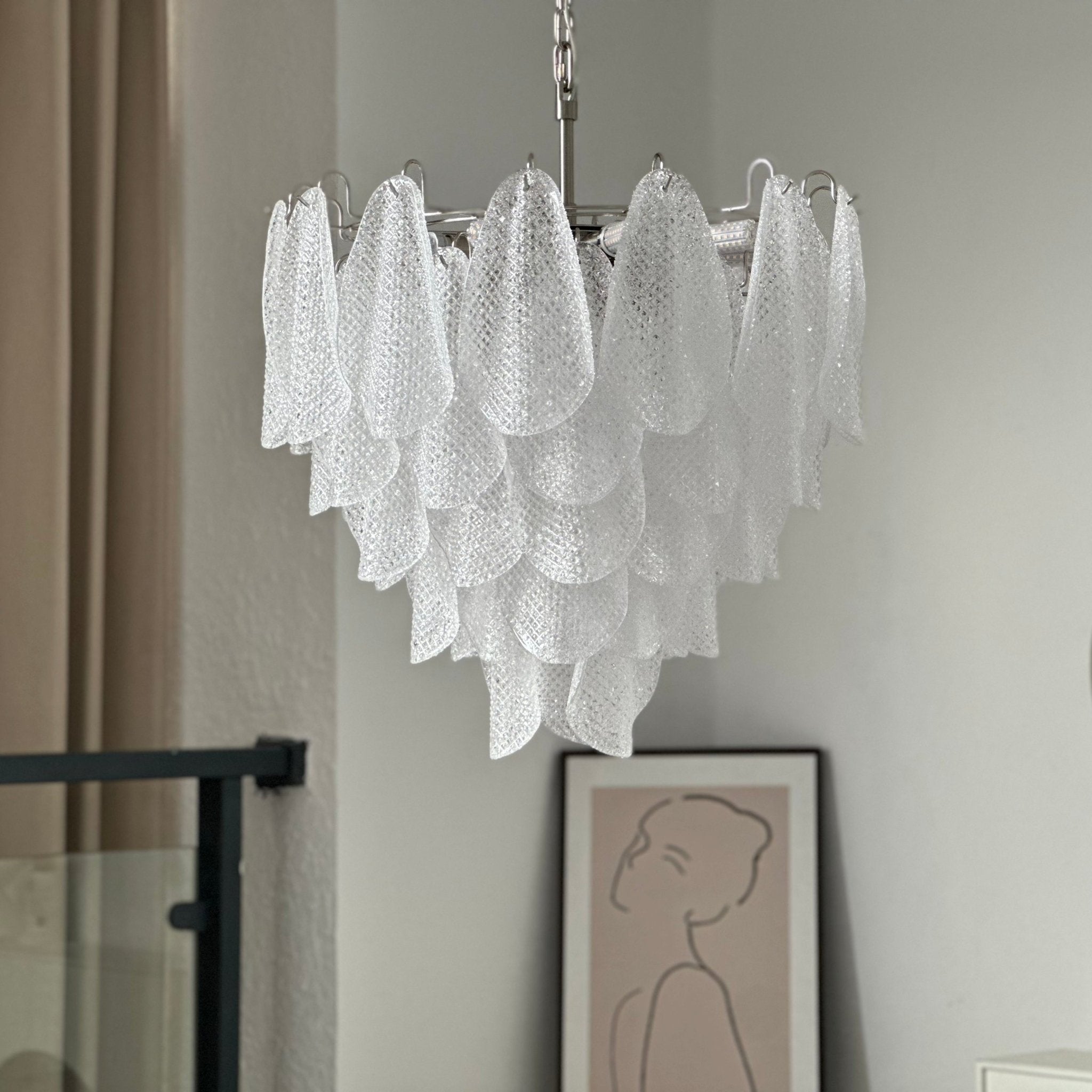 Murano Lustre Élégant en Verre Goutte