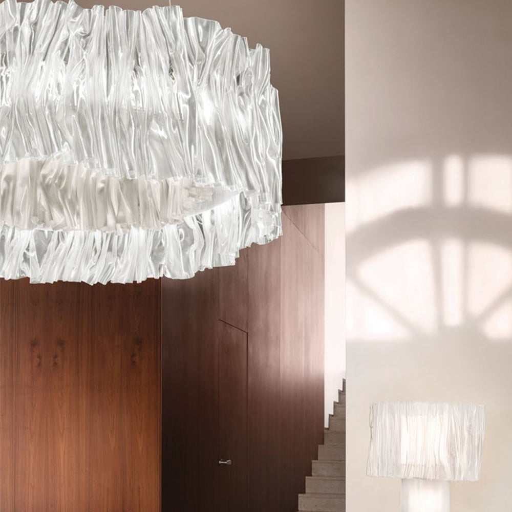 Kristy Suspension Anneau Simple, Acrylique/Acier, Or/Blanc Chambre