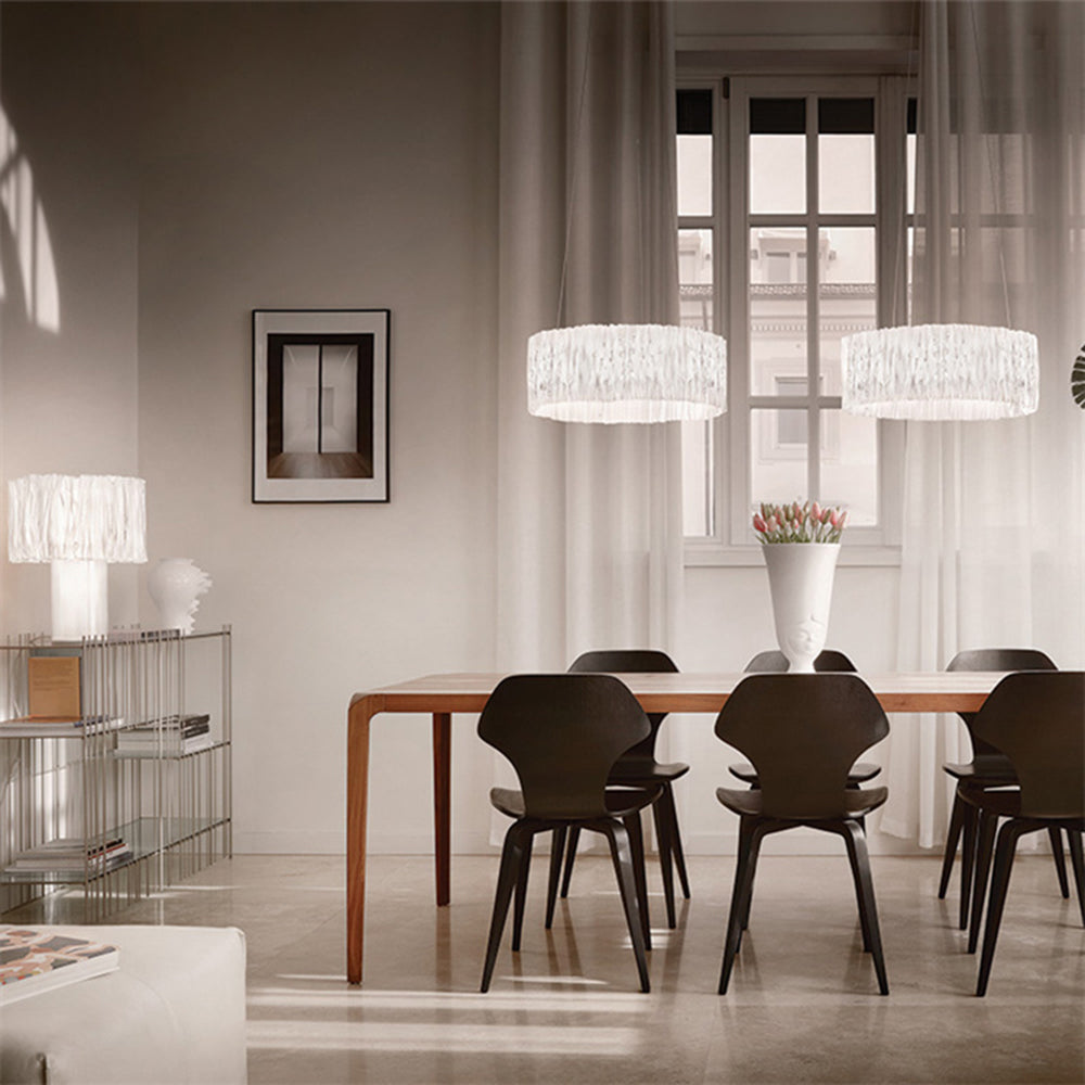 Kristy Suspension Anneau Simple, Acrylique/Acier, Or/Blanc Chambre