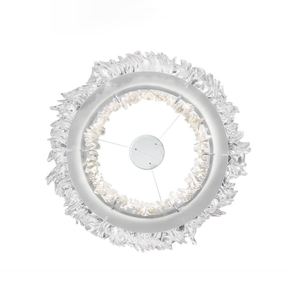 Kristy Suspension Anneau Simple, Acrylique/Acier, Or/Blanc Chambre