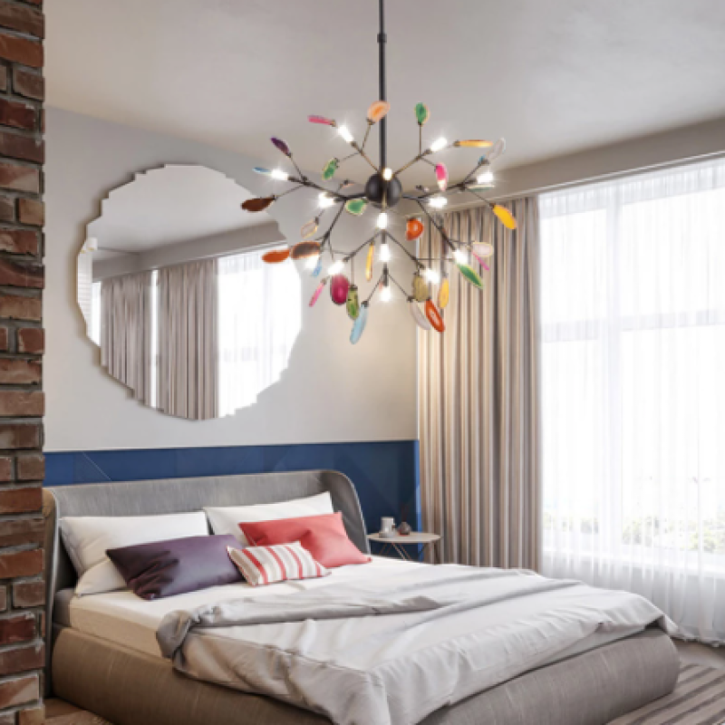 Arisha Lustre Coloré Branche Feuille Design, Salon/Chambre