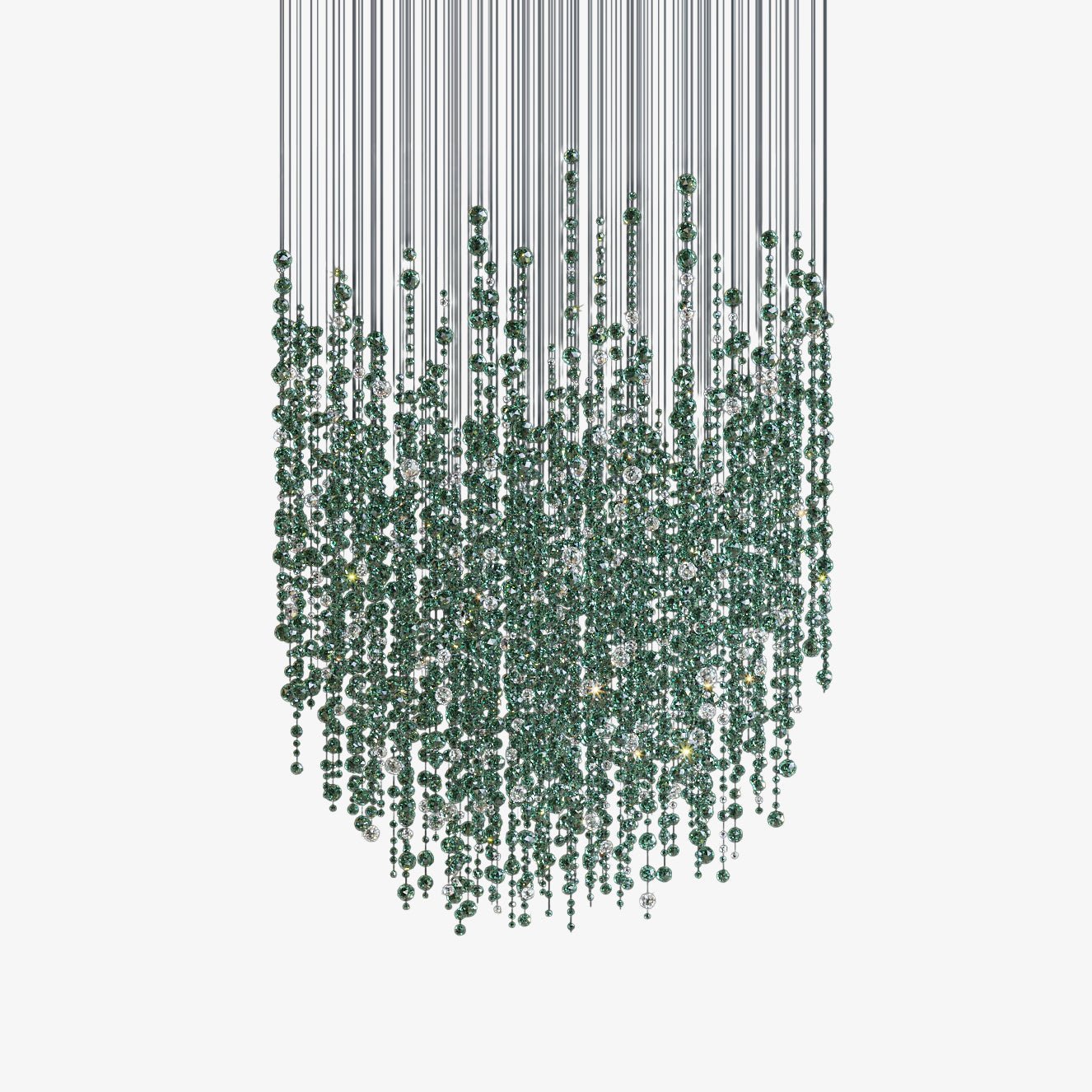 Emerald Pluie Cristal Personnalisable Lustre