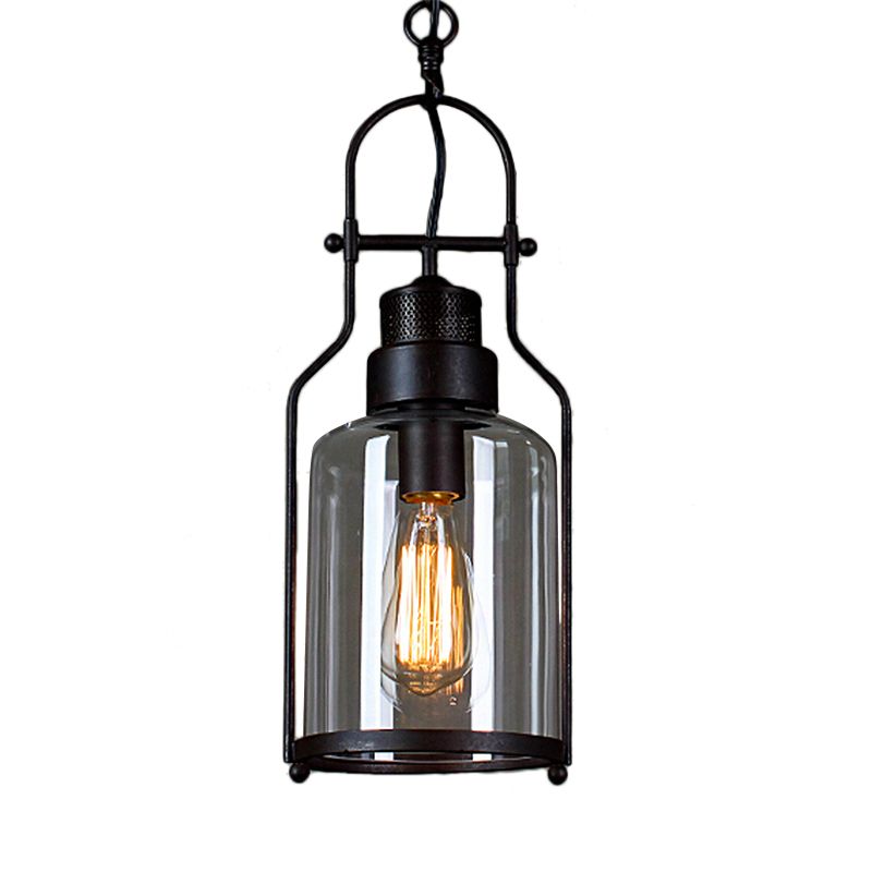 Epoch LED Suspension Noir Rouille Verre Métal Chambre à coucher