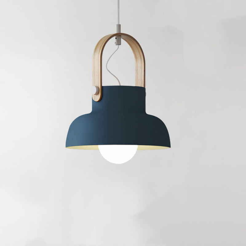 Valentina Vintage Suspension Noir/Orange Métal/Bois Chambre à coucher
