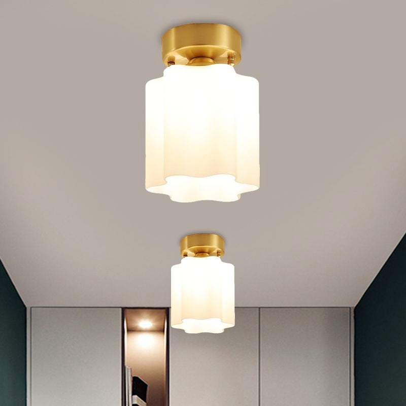 Arisha Vintage LED Plafonnier Laiton Métal Verre Salon Salle à manger