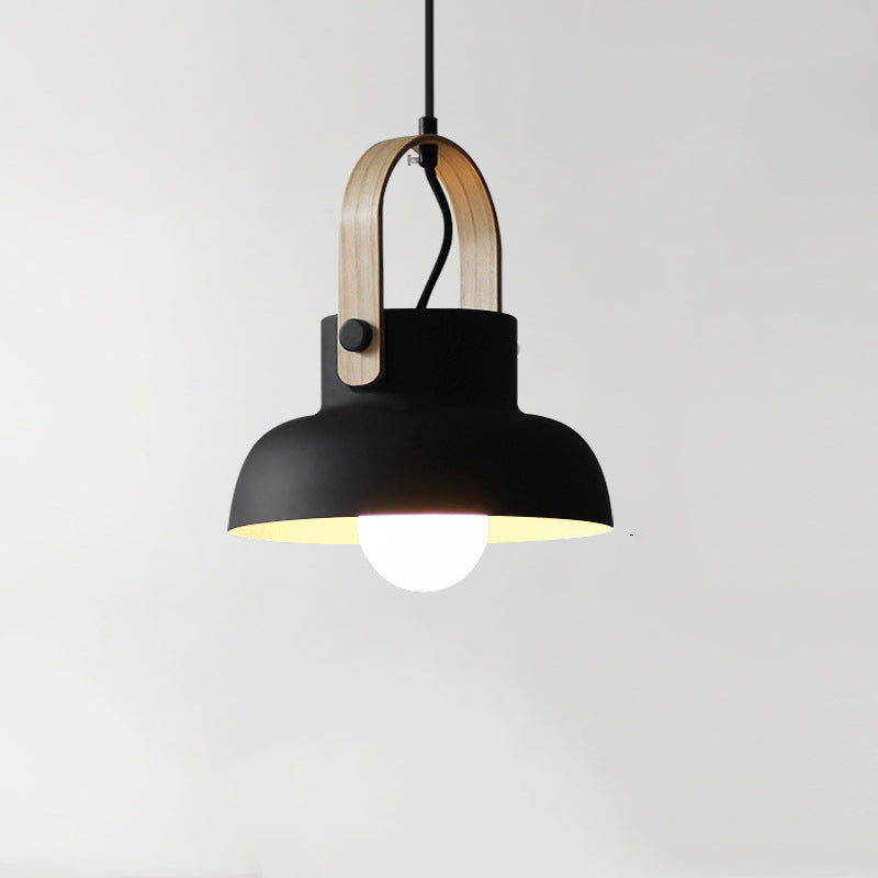 Valentina Vintage Suspension Noir/Orange Métal/Bois Chambre à coucher