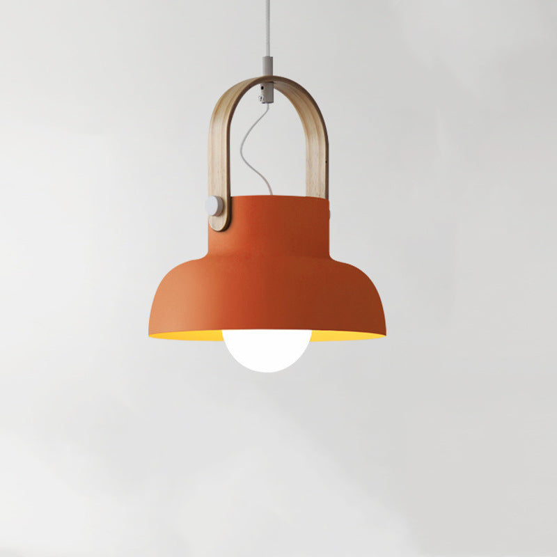 Valentina Vintage Suspension Noir/Orange Métal/Bois Chambre à coucher
