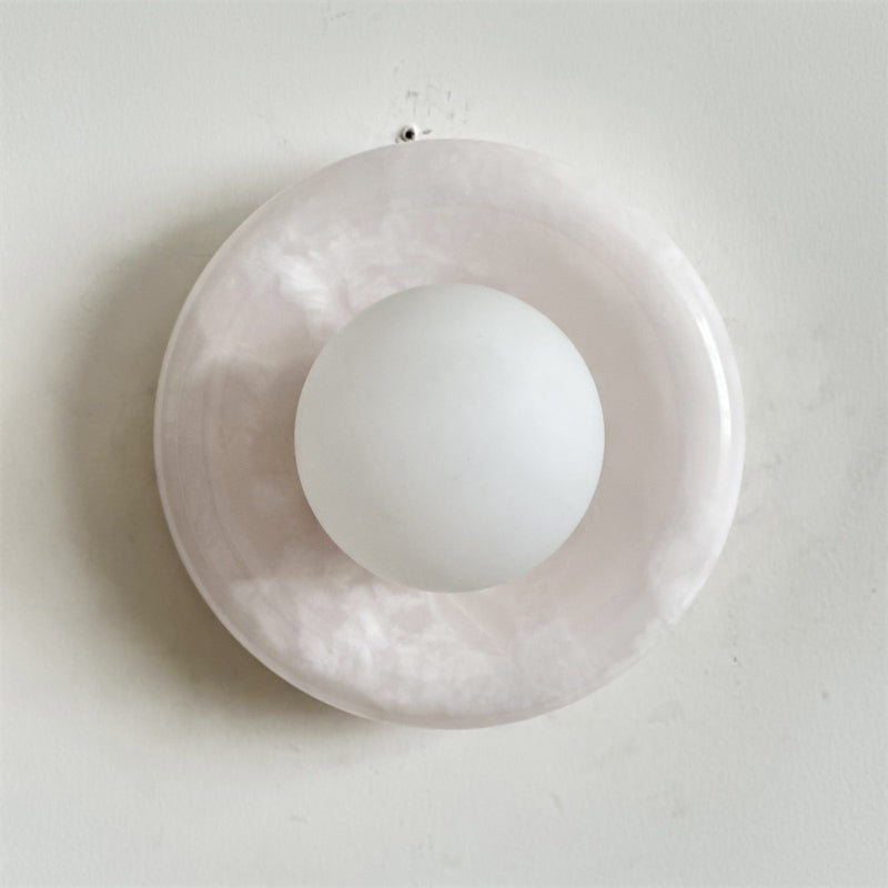 Orli Modern Minimalist Travertine Sconce Wall Lamp - Lamp Copper