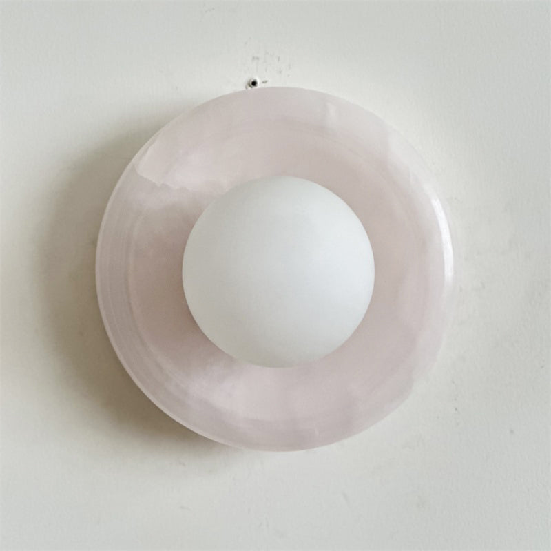 Orli Modern Minimalist Travertine Sconce Wall Lamp - Lamp Copper