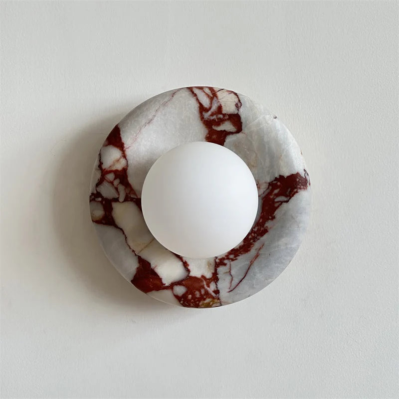 Aria Modern Round Marble Wall Light Shades Bedroom Living Room