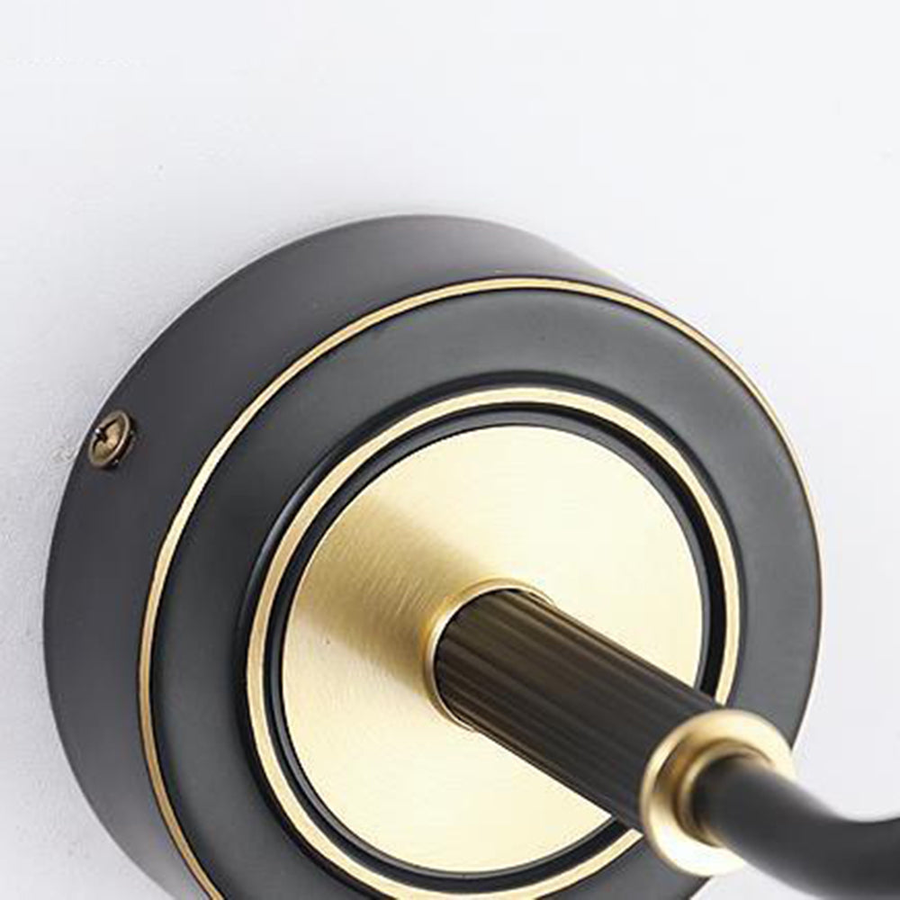 Arisha Design Italien LED Applique Murale Cerf Métal et Acrylique Noir Chambre/Salle de Bain