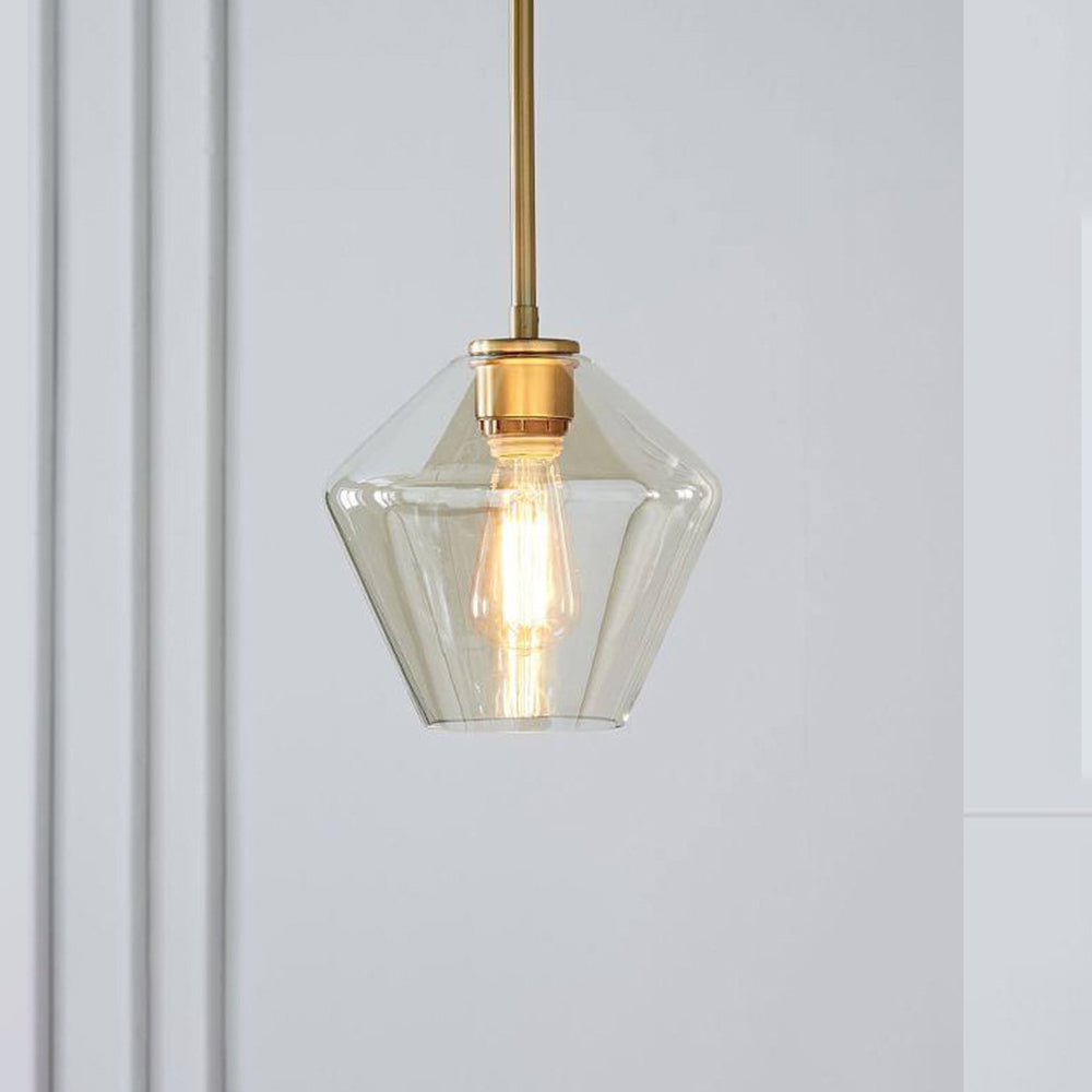 Valentina Suspension Moderne, Verre, Clair/Ambre, Chambre/Salle de Bain