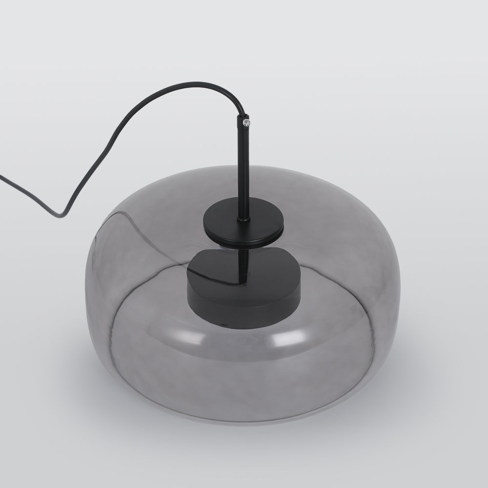 Valentina Suspension Cylindre Moderne Verre, Claire/Grise Fumée/Ambre