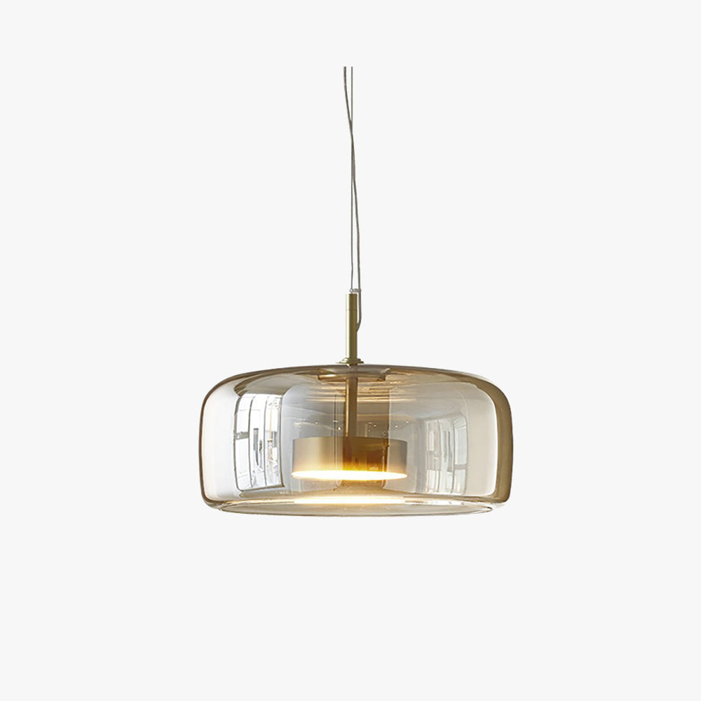 Valentina Suspension Cylindre Moderne Verre, Claire/Grise Fumée/Ambre
