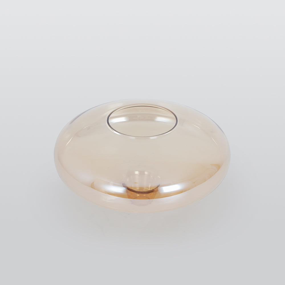 Valentina Luminaires Suspensions Dôme Moderne Métal/Verre Ambre Salon/Chambre à Coucher