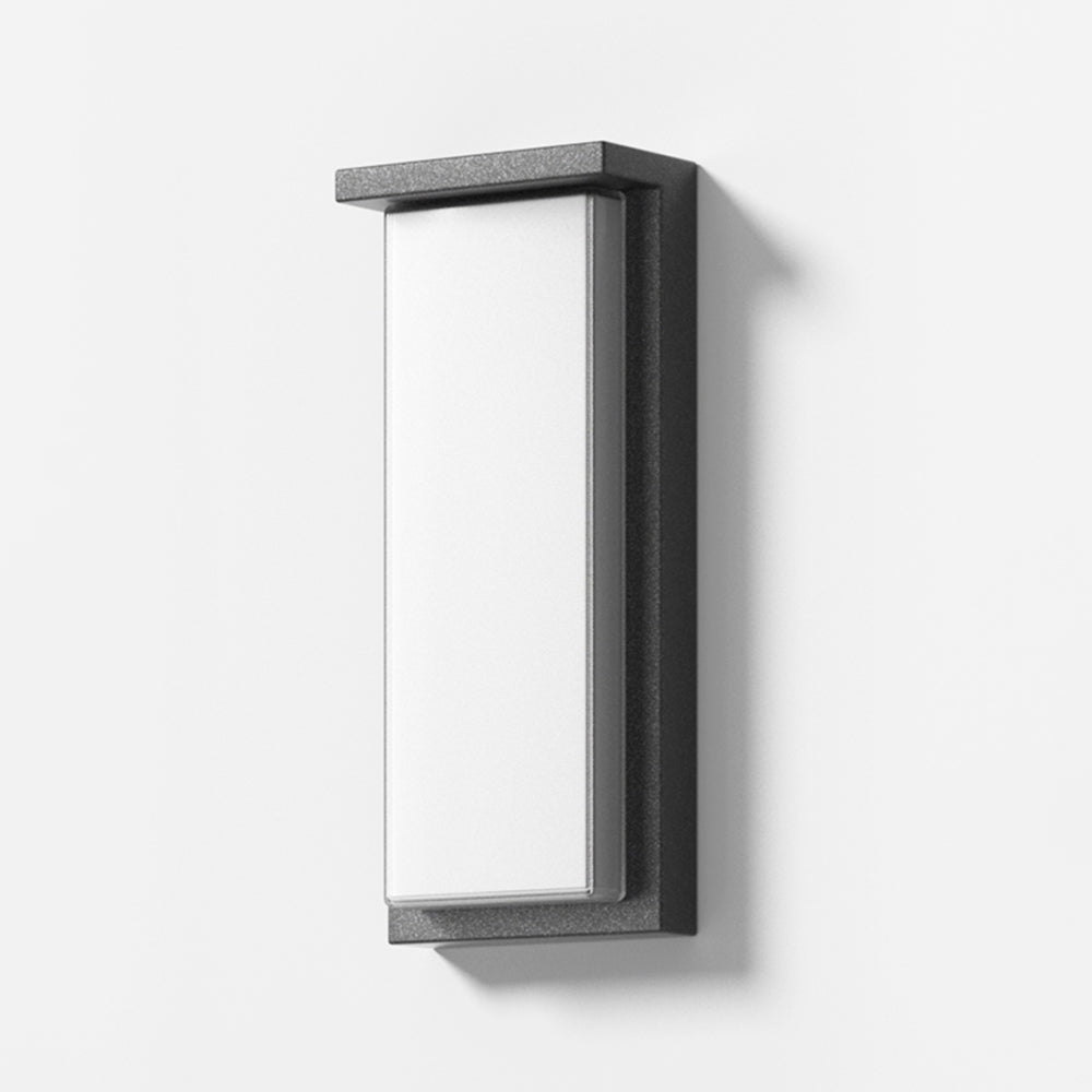 Ray Applique Murale Rectangulaire Nordique, Câble/Solaire, Métal, Noir, Éxtérieur