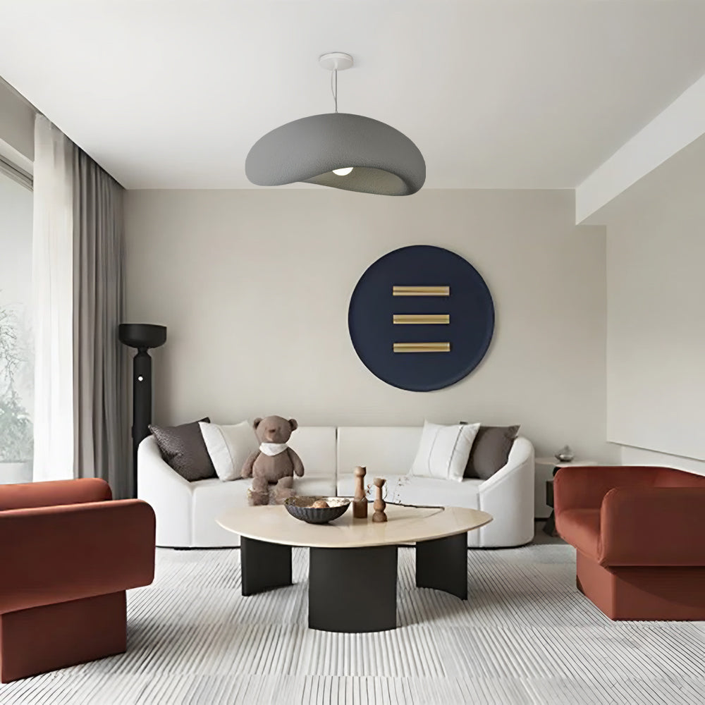 Avi Suspension Pavé Contemporaine, Metal/Polystyrène, Bleu/Gris, Chambre
