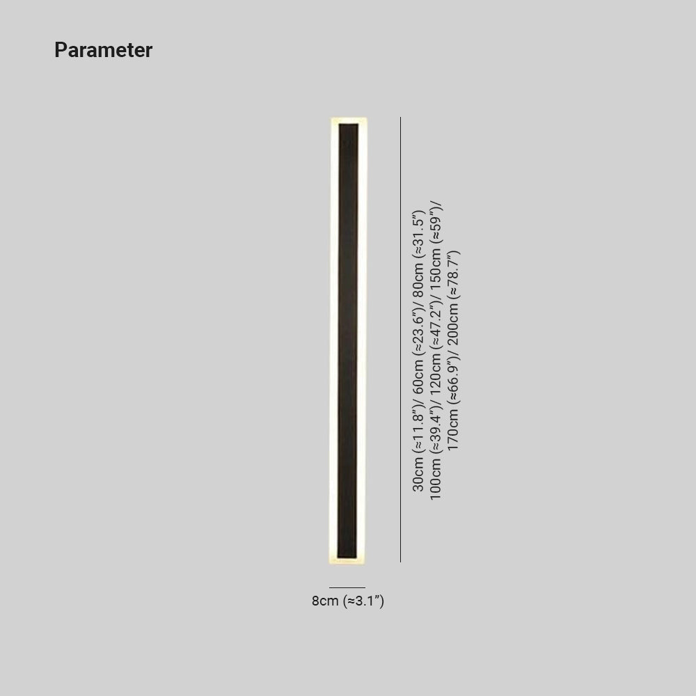 Ray Moderne LED Applique Murale Extérieure  Noir