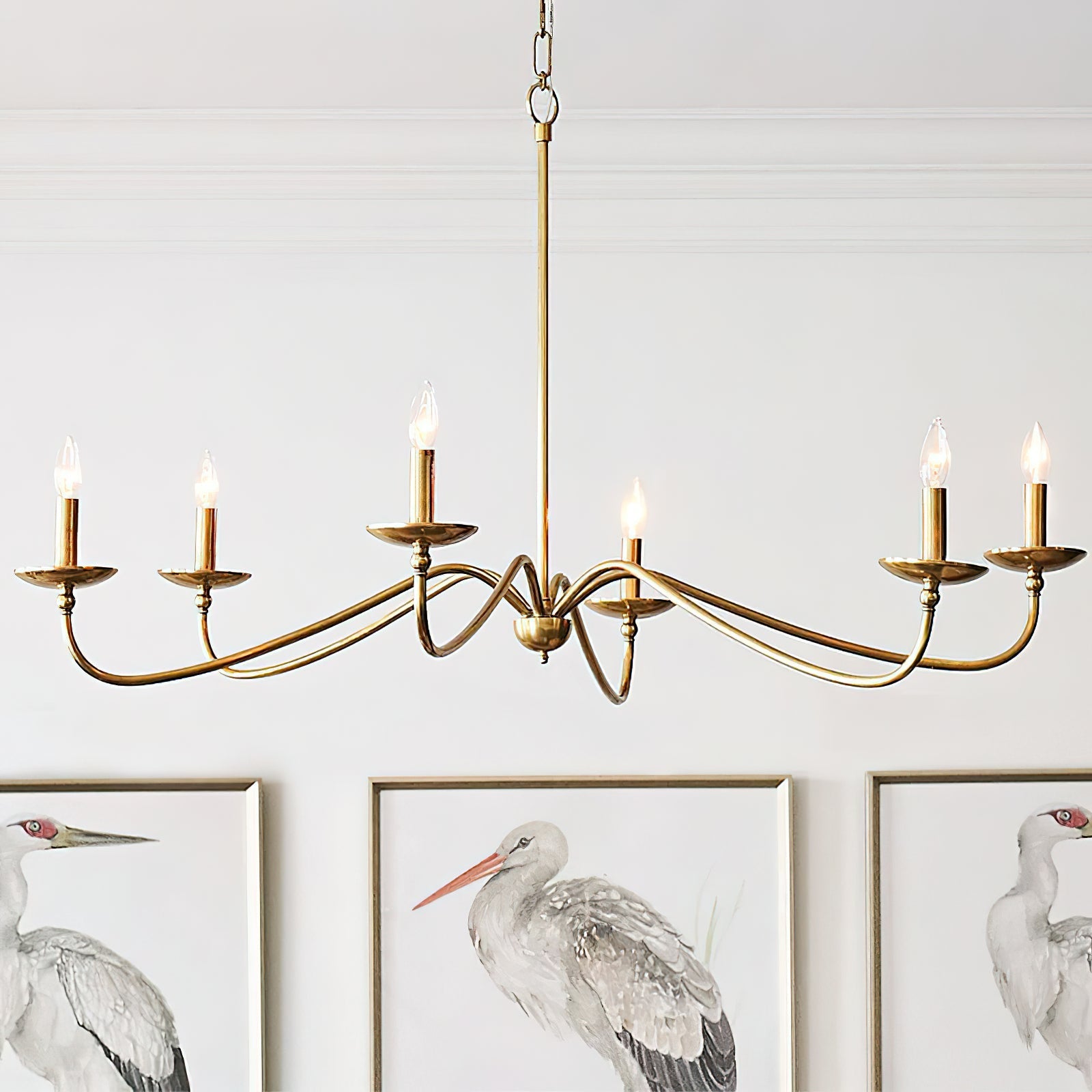 Alshaarae Vintage Industrial Brass Metal Chandelier - Lamp Copper