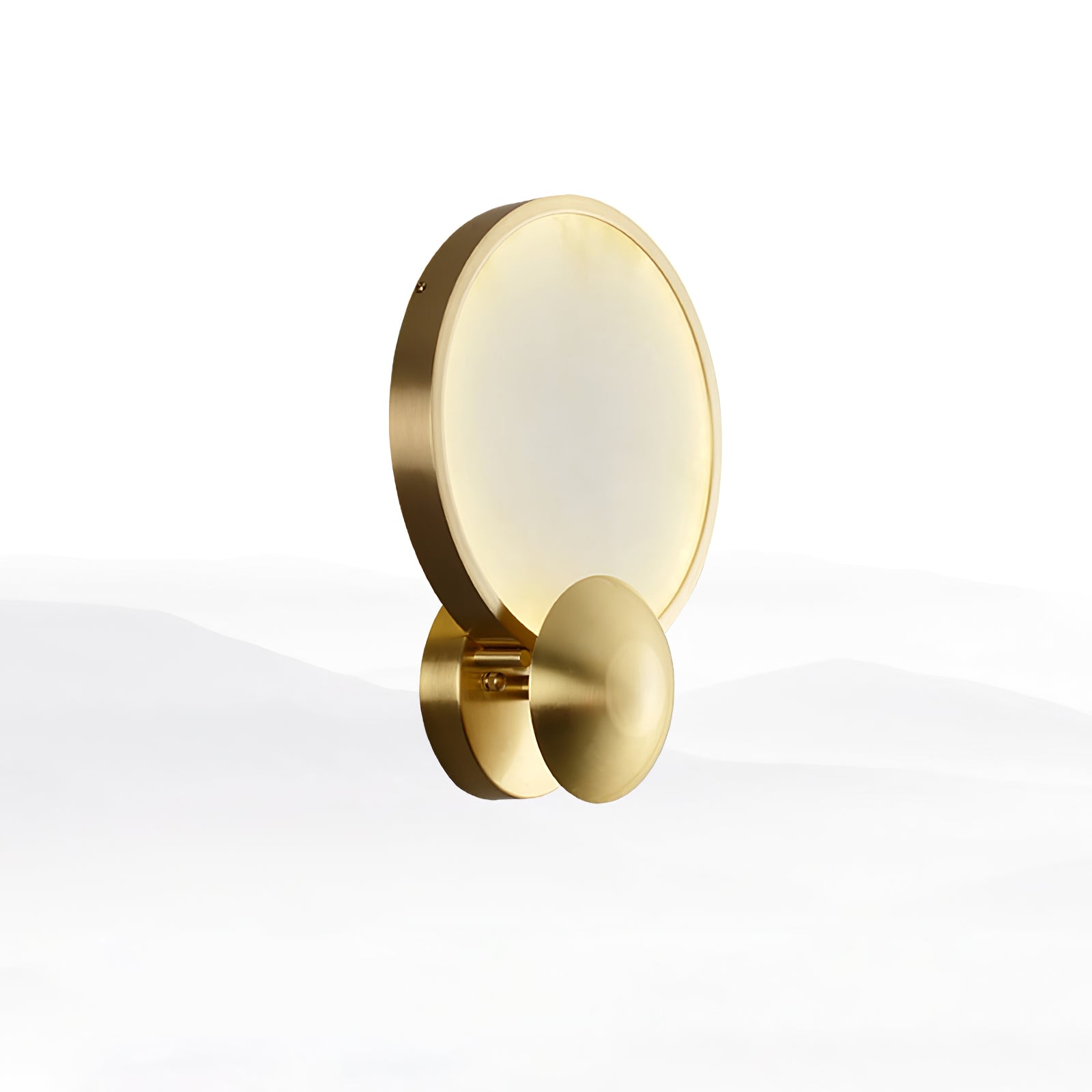 Sol Alabaster Brass Wall Light - Letslighting