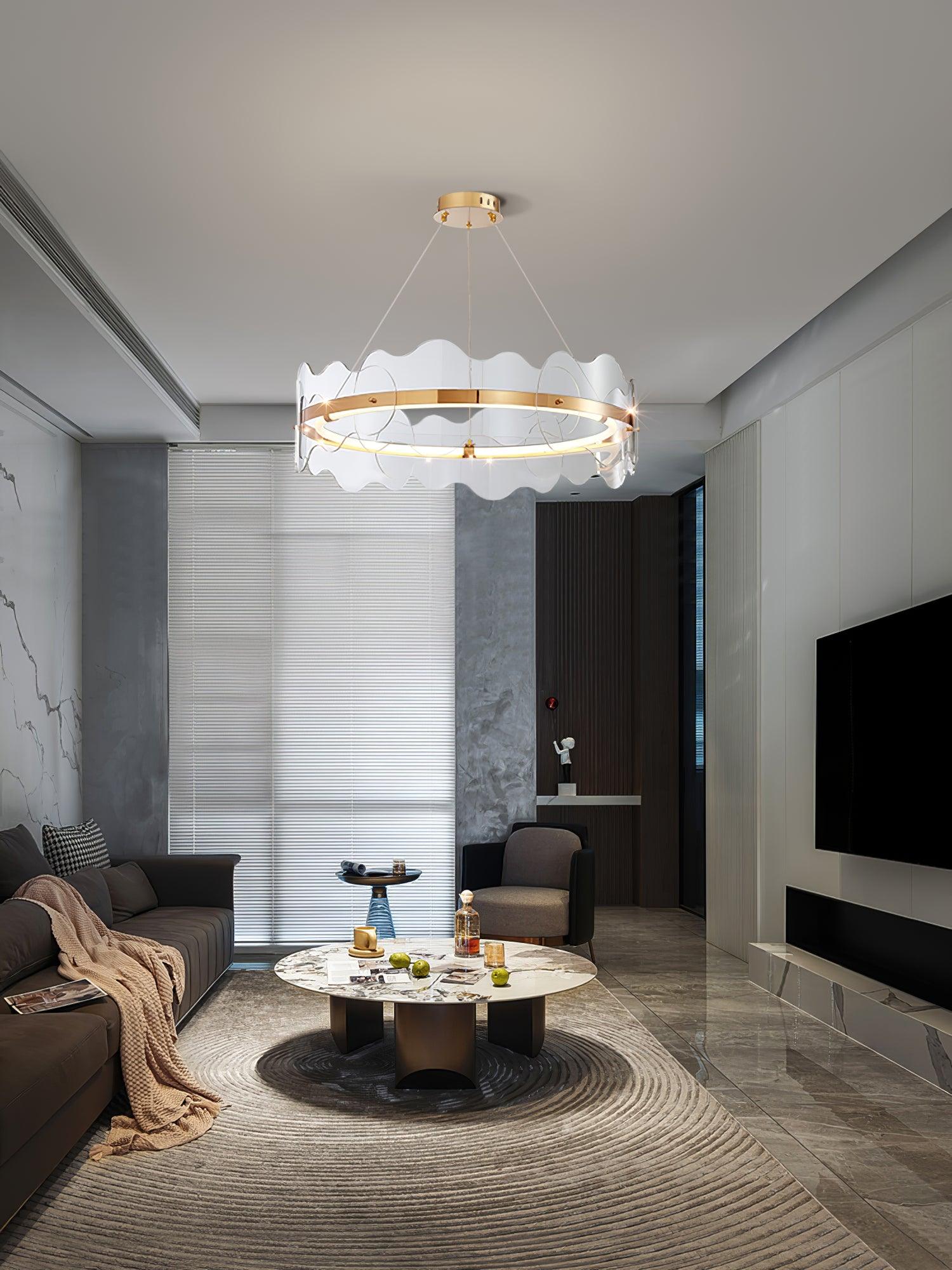 Acrylic Wave Chandelier - Blowlighting