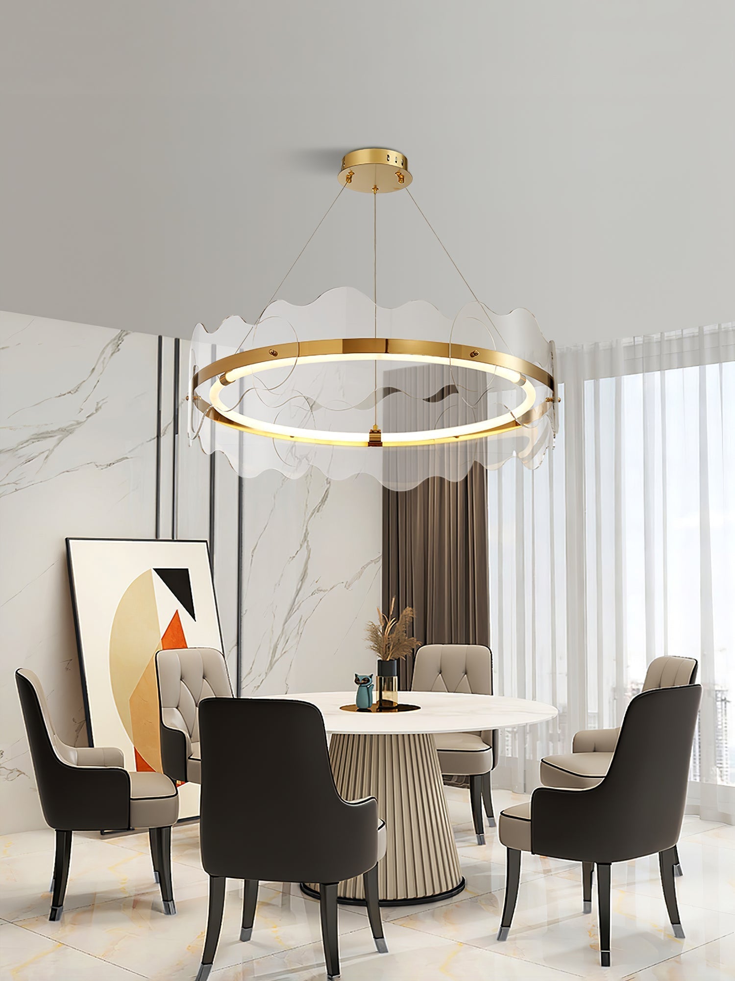 Acrylic Wave Chandelier - Blowlighting