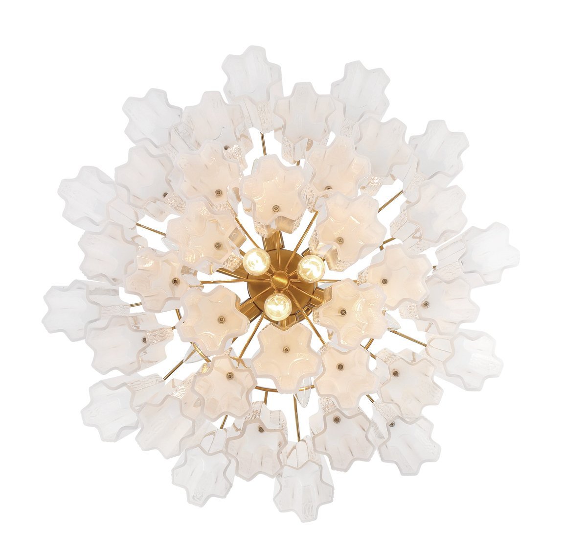 Aurora Murano Chandelier Glass Tube Layered Amber - Letslighting
