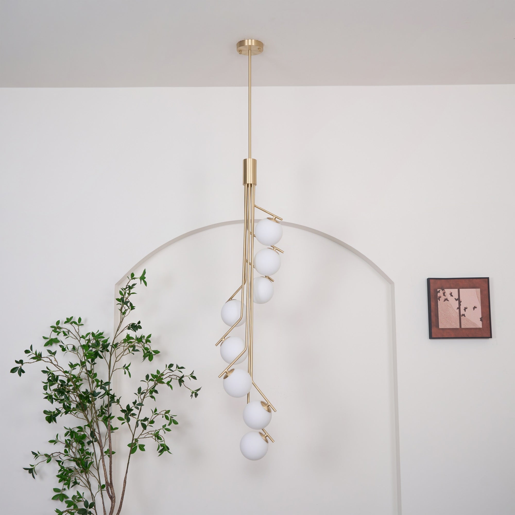Ageet Modern Minimalist Glass Pendant Light - Lamp Copper
