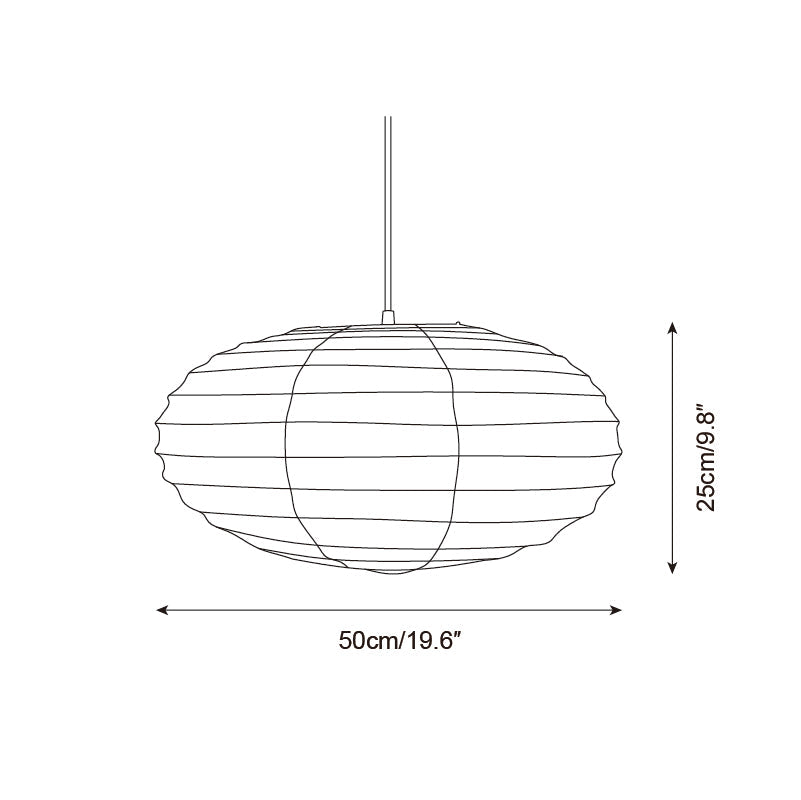 Akari 50EN Pendant Lamp Washi Paper Sphere - Letslighting
