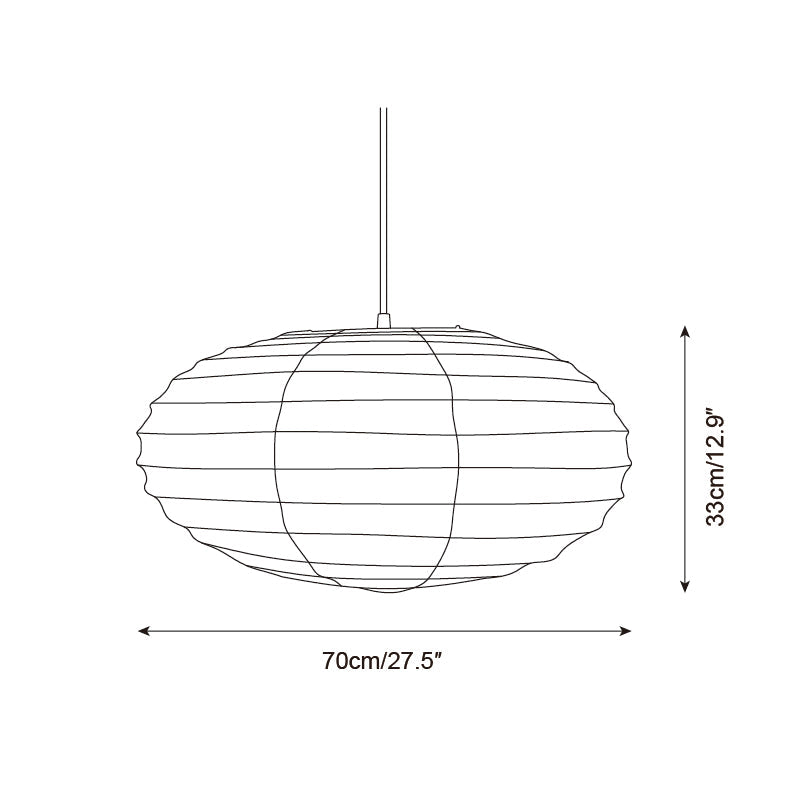 Akari 50EN Pendant Lamp Washi Paper Sphere - Letslighting