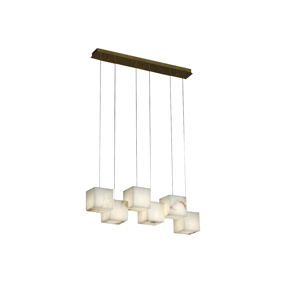 Jarnbruvyd Individual Modern Box Metal Chandelier - Lamp Copper