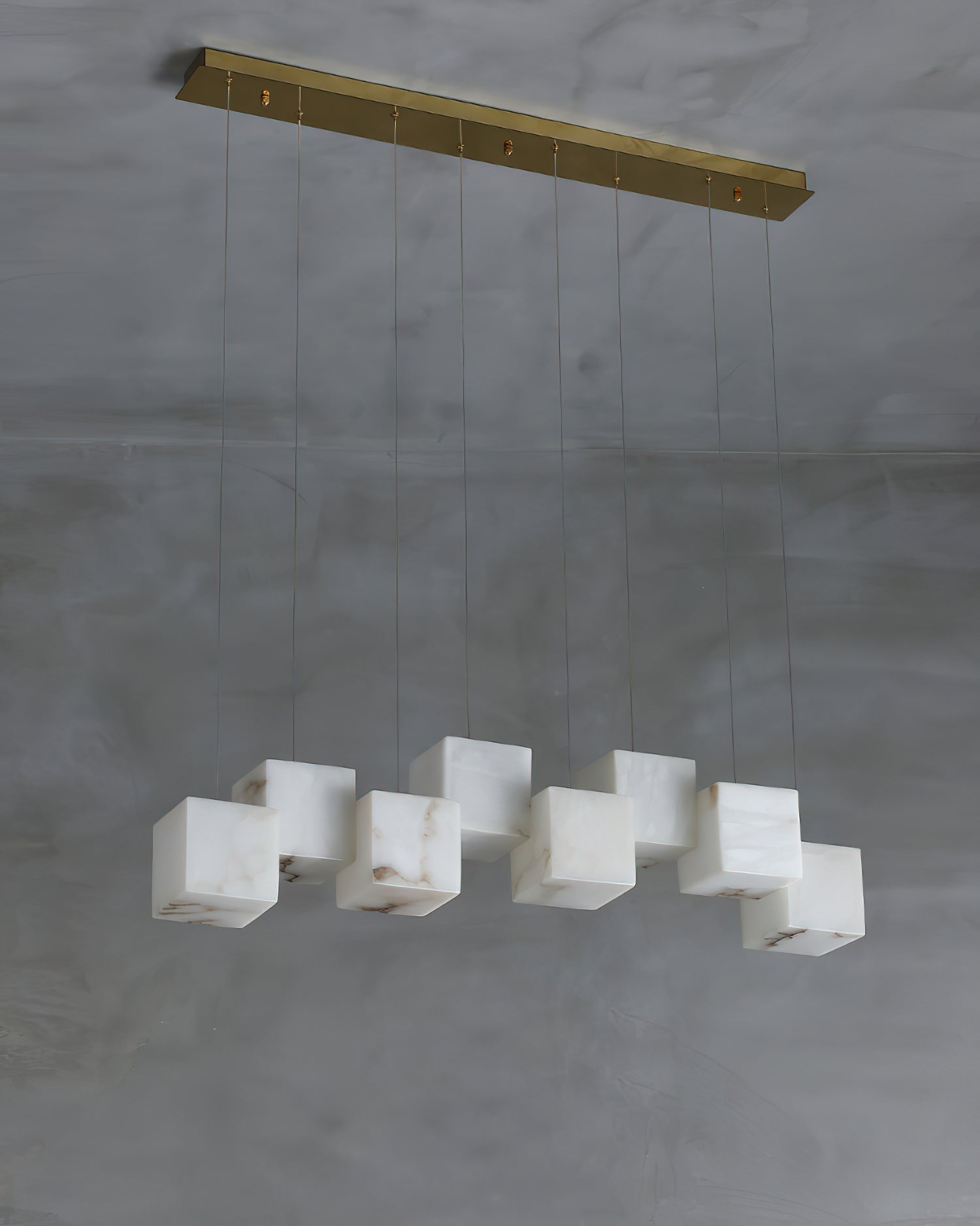 Jarnbruvyd Individual Modern Box Metal Chandelier - Lamp Copper