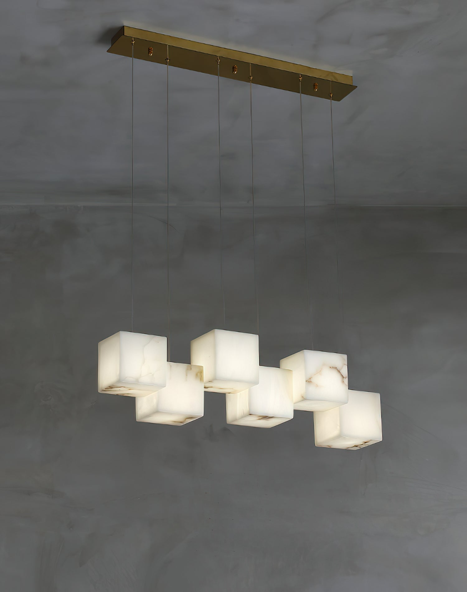 Jarnbruvyd Individual Modern Box Metal Chandelier - Lamp Copper