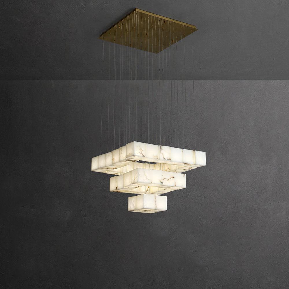 Eurraeel Alabaster Spiral Chandelier - Letslighting
